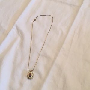 Gold locket necklace